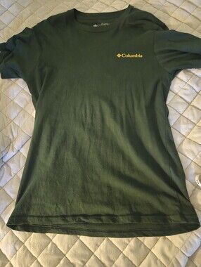 Men's Columbia Dark Green Short-Sleeve Tee with Yellow Logo